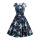 Knee-Length Colorful Printed Fabric Retro Dress